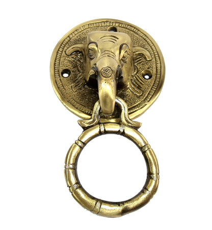 eSplanade Horse Rabbit Reindeer Elephant Brass Door Knockers | Door Decor Accessories | Brass Gate Knockers (Reindeer)