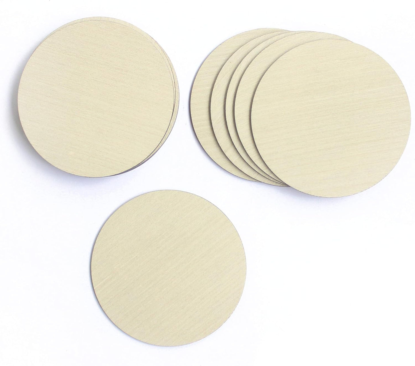 IVEI DIY Wood Finished Coasters Round Plywood Sheet Craft - Plain Wooden Coasters Circle Shaped Blank Cutouts for Painting Wooden Sheet Craft, Decoupage, Resin Art Work Set of 12 (3.5in X 3.5in)