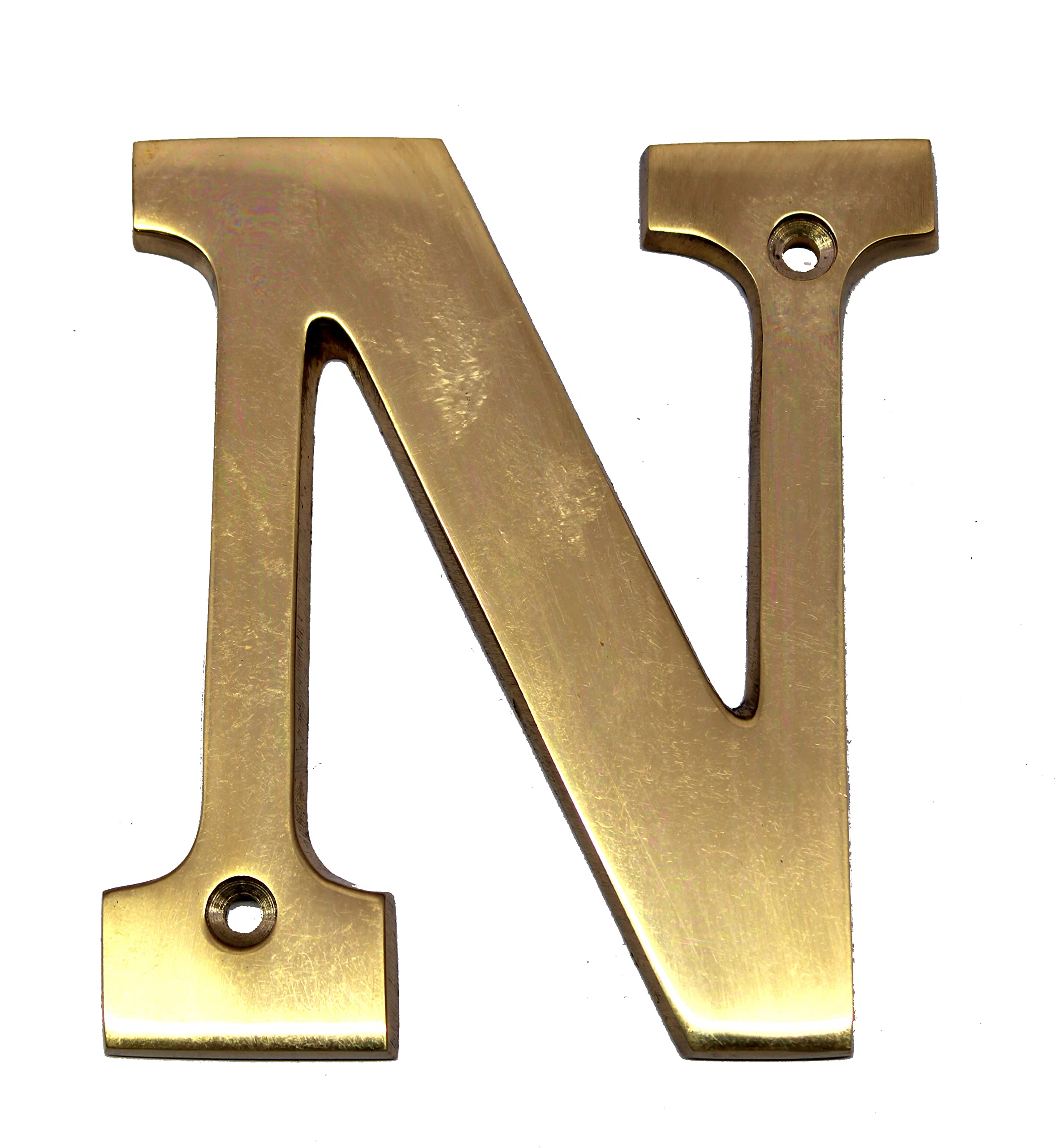 eSplanade Brass House Hotel Door Name Alphabets - Wall Door Plaque Alphabet Letter - Golden - 4" Inches (All Alphabets- 4")