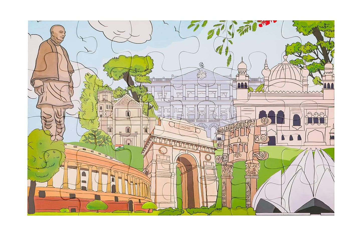 Gift Combo 2 - The Great Indian Travelogue & Puzzles of India Monuments & Jungles