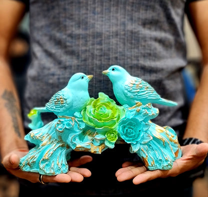 eSplanade Love Birds Showpiece | Bird Statue Romantic Couple Gift Decorative Showpieces Items (Multicolour)