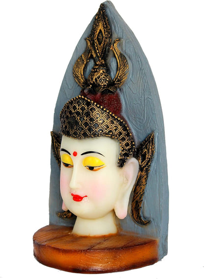 eSplanade Resin Buddha Showpiece | Home Decor | Idol Statue Figurine Murti | Tibetan Buddhist Statue (Multicolour)