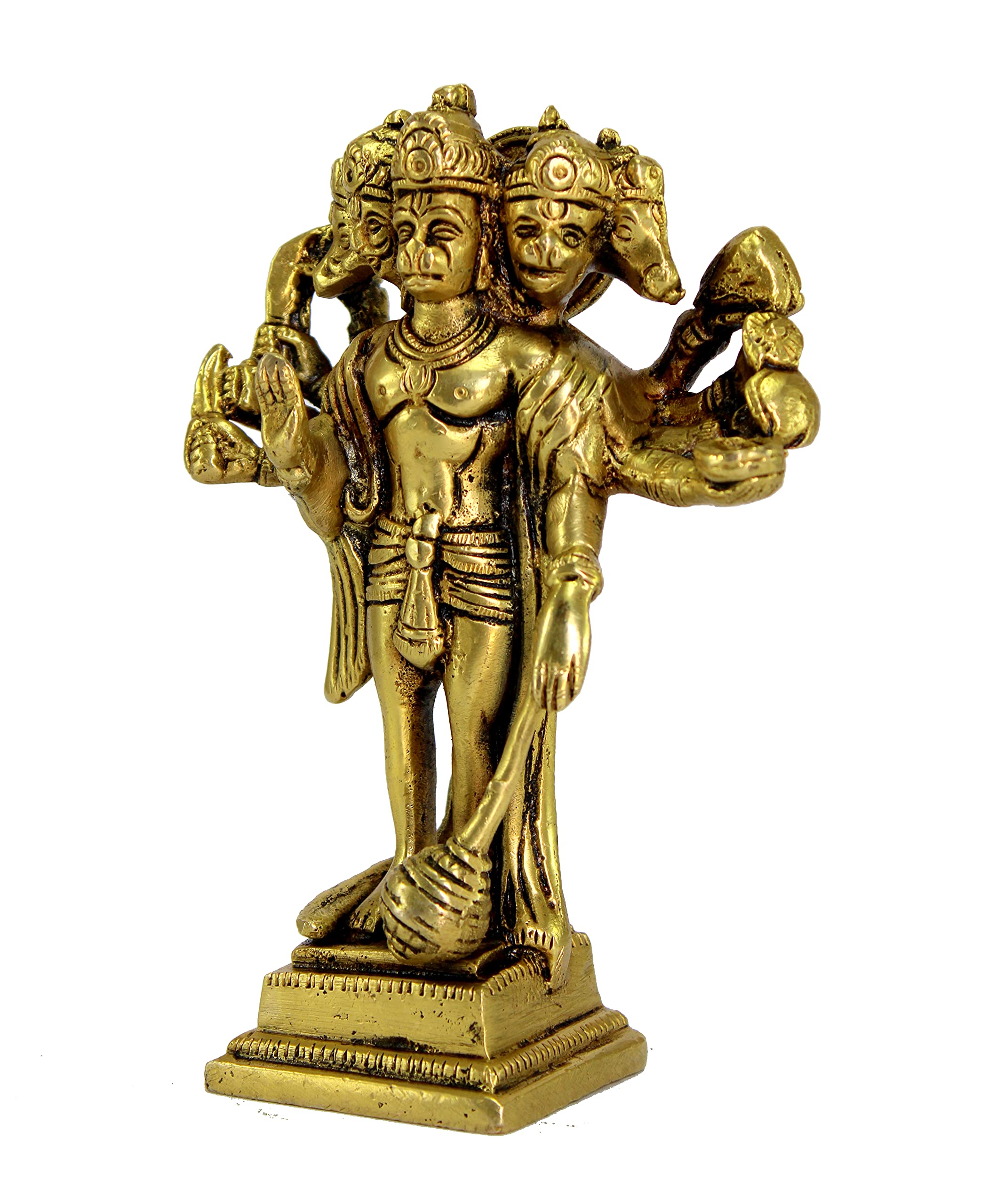 eSplanade Brass Panchmukhi Hanuman Anjaneya Pavan Putra Bajrangbali Idol Murti Moorti Statue