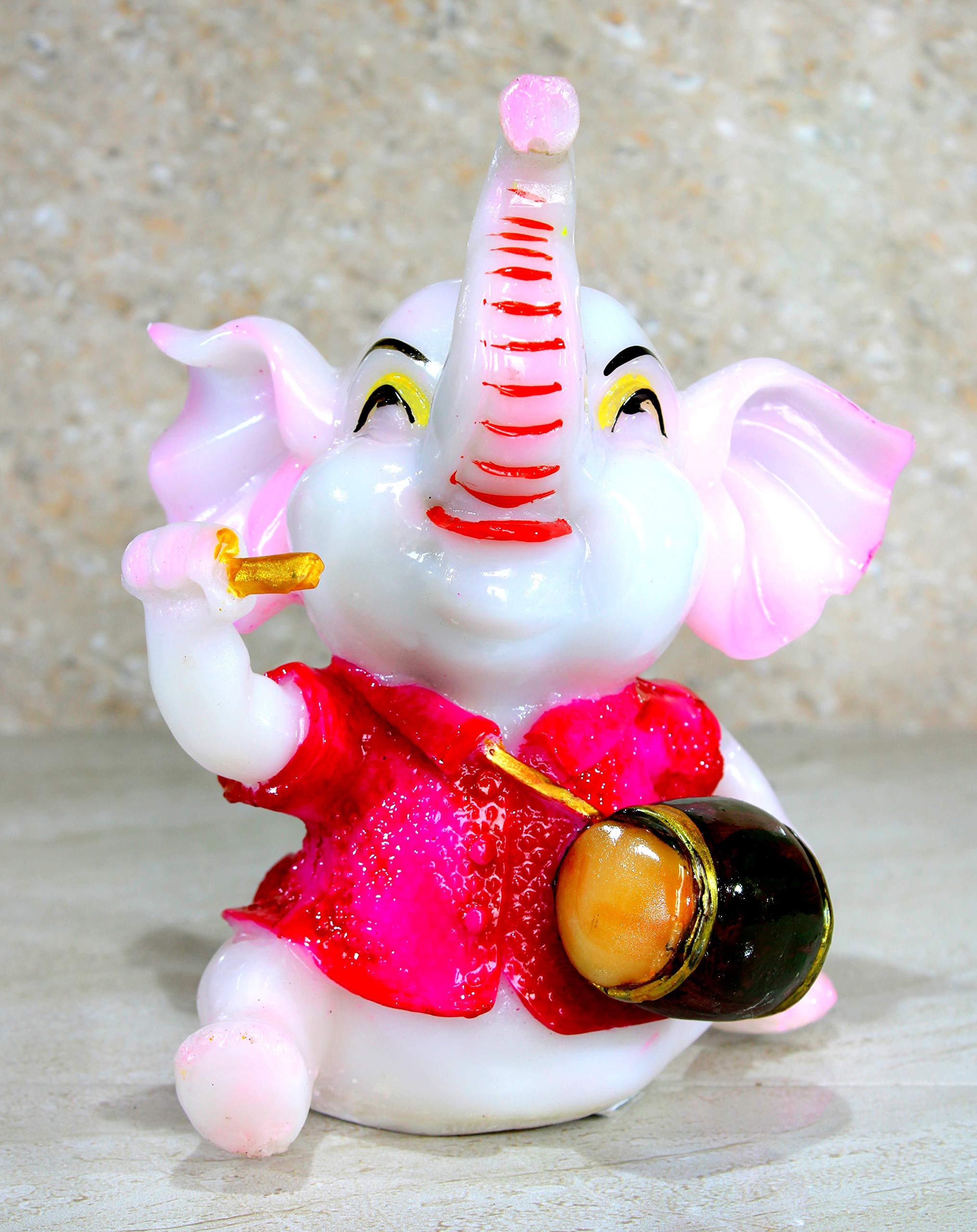 eSplanade Resin Musical Elephants - Set of 3 - Statue Sculpture Figurines for Home Decor - Multicolor - 7.5" Inches