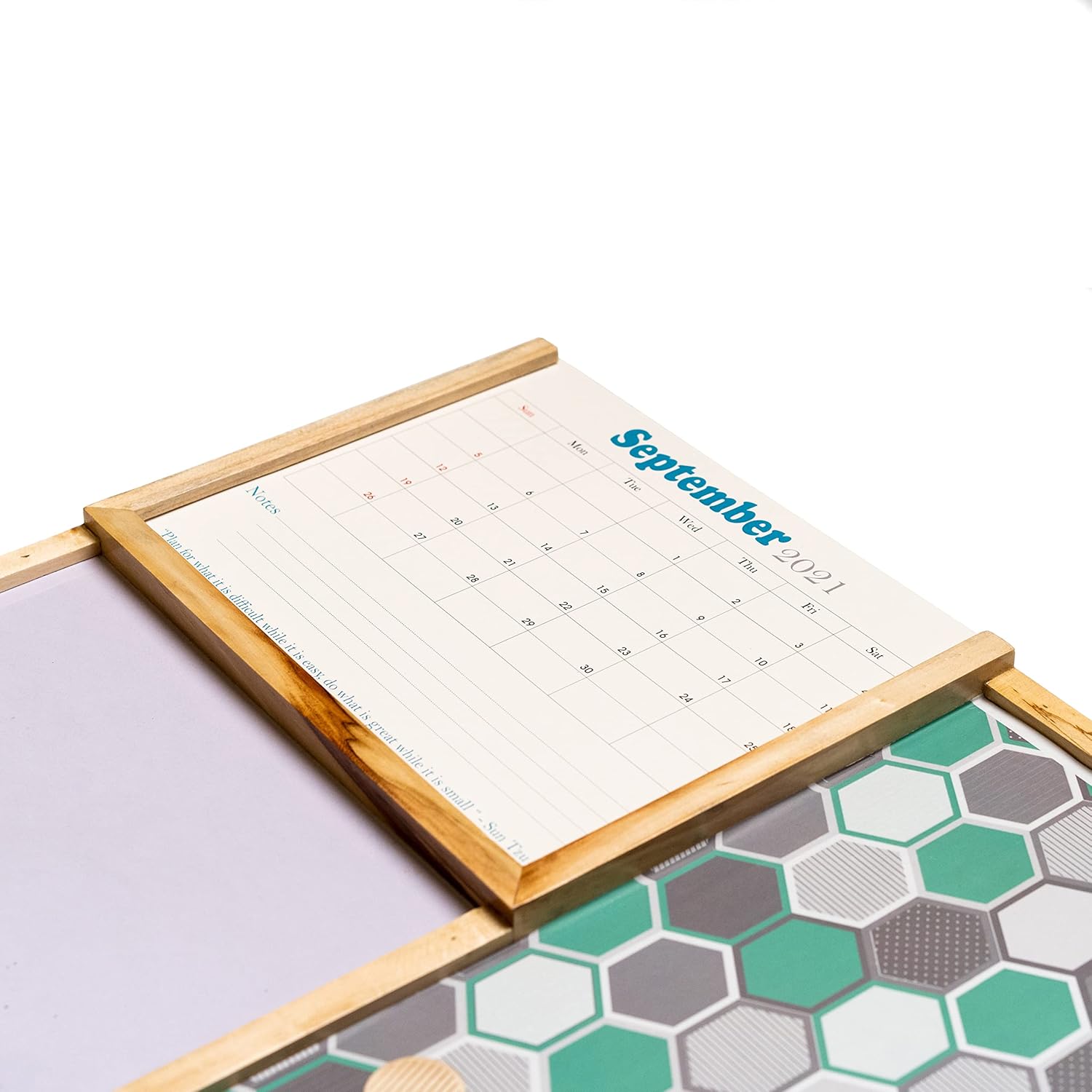 IVEI Combination Board with Magnet Board, Planner & Whiteboard -Innovative Organizer for Kids and Adults with Magnets to Do Boards, Best Gift for Home, Office, School- Green, Yellow