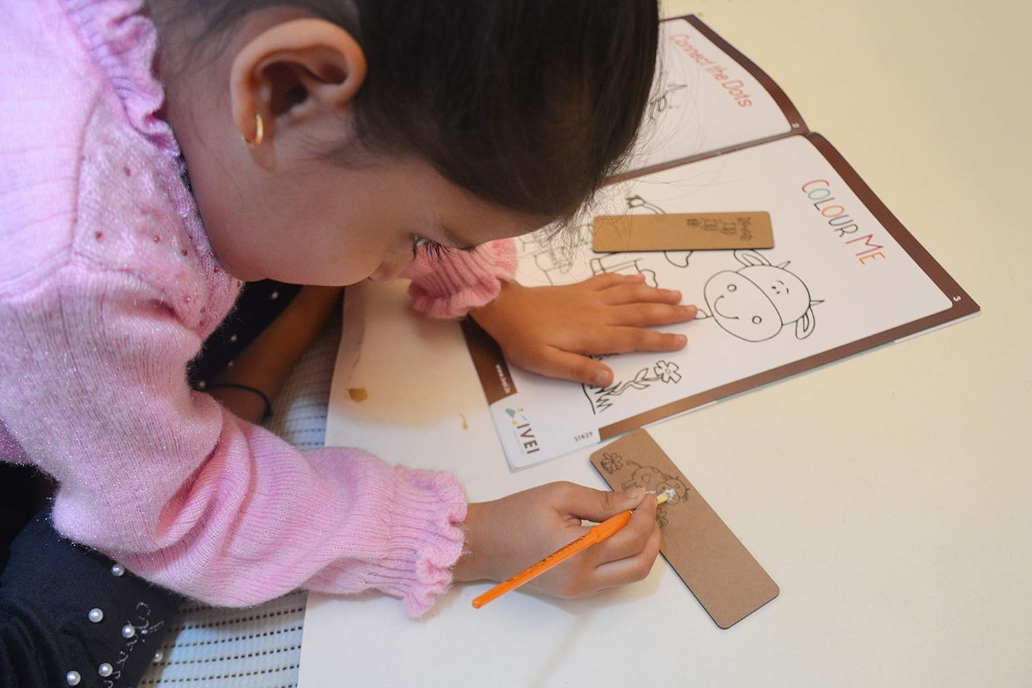 IVEI Panchatantra Story Kids Learning Book - Workbook and 2 DIY Bookmarks - Colouring Activity Worksheets - Creative Fun Activity and Education for Kids - The Beggar’s Dream (Age 4 to 7 Years)