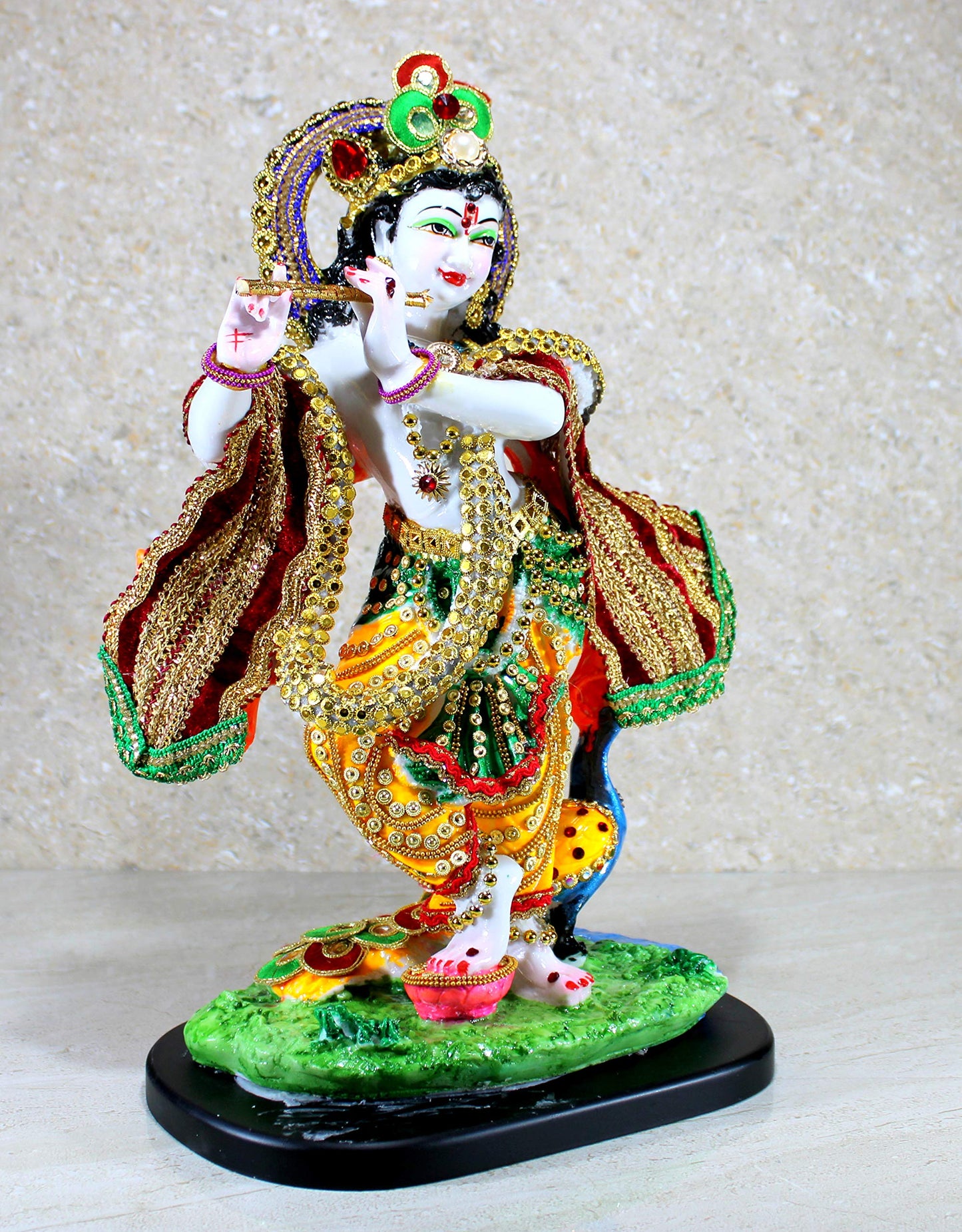 eSplanade Resin Krishna Kishan Murti Idol Statue Sculpture (11") Multicolour