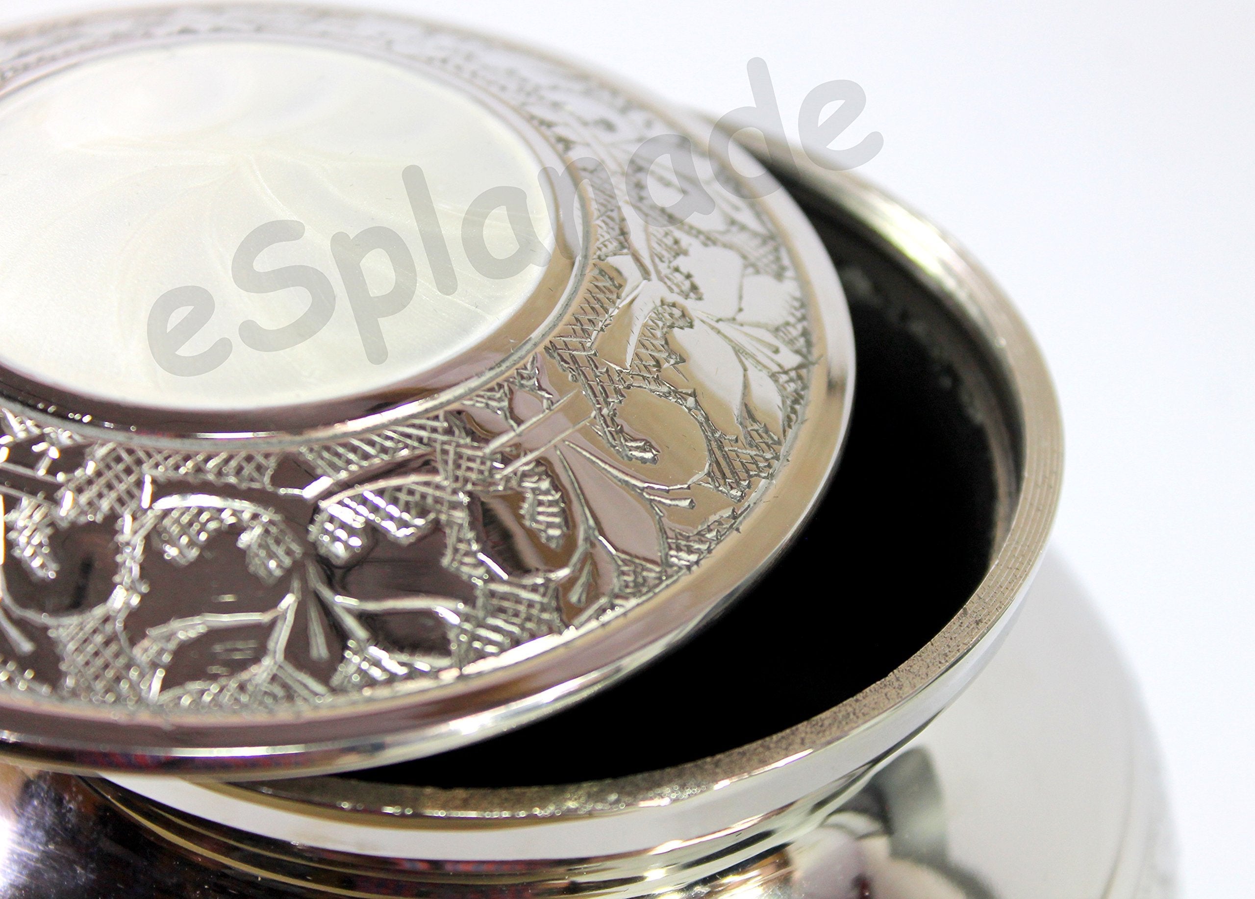 eSplanade Brass Cremation Urn Memorial Jar Pot Container | Full Size Urn for Funeral Ashes Burial | Meenakari Design Metal Urns | Blue - 10" Inches