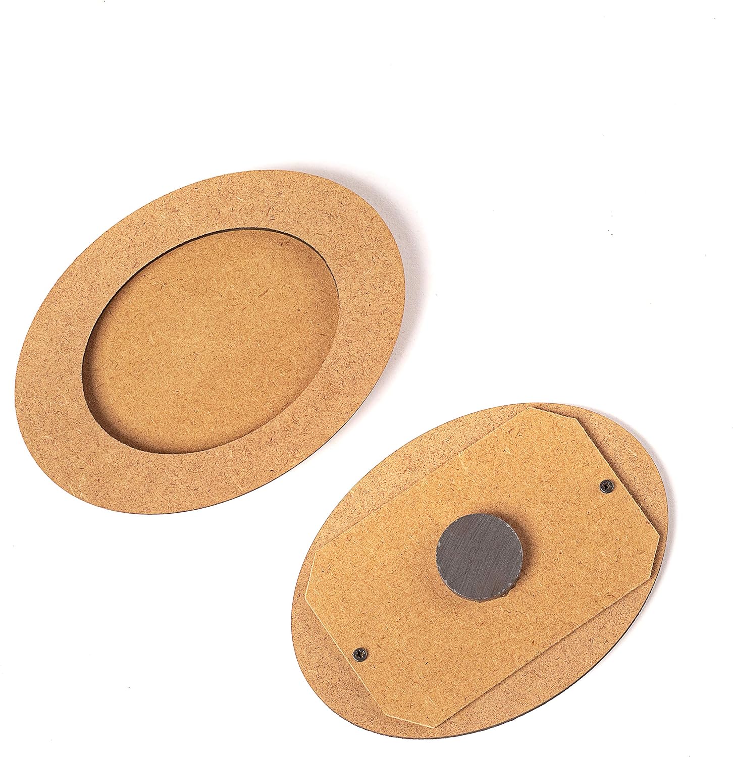 IVEI DIY Rectangle Photo Magnets -Plain MDF Photo Frame Fridge Magnet Blanks Cutouts - Rectangle Shaped Magnets for Painting Wooden Sheet Craft, Decoupage, Resin Art Work & Decoration