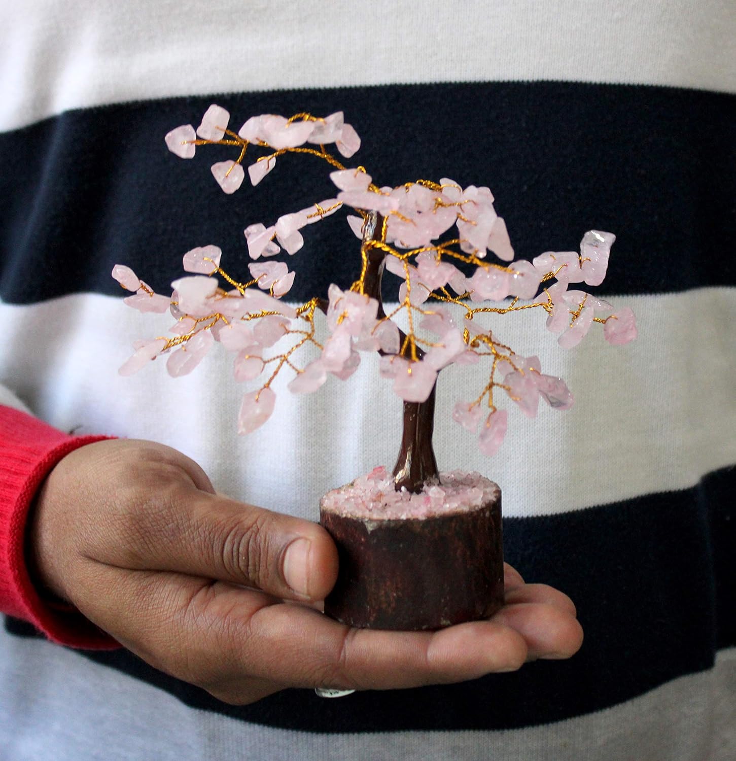 eSplanade Crystals Tree Healing Stones Seven Chakra Natural Healing Gemstone Bonsai Fortune Money Tree, Home Office Decor Spiritual Gift | Size 7-8 Inches