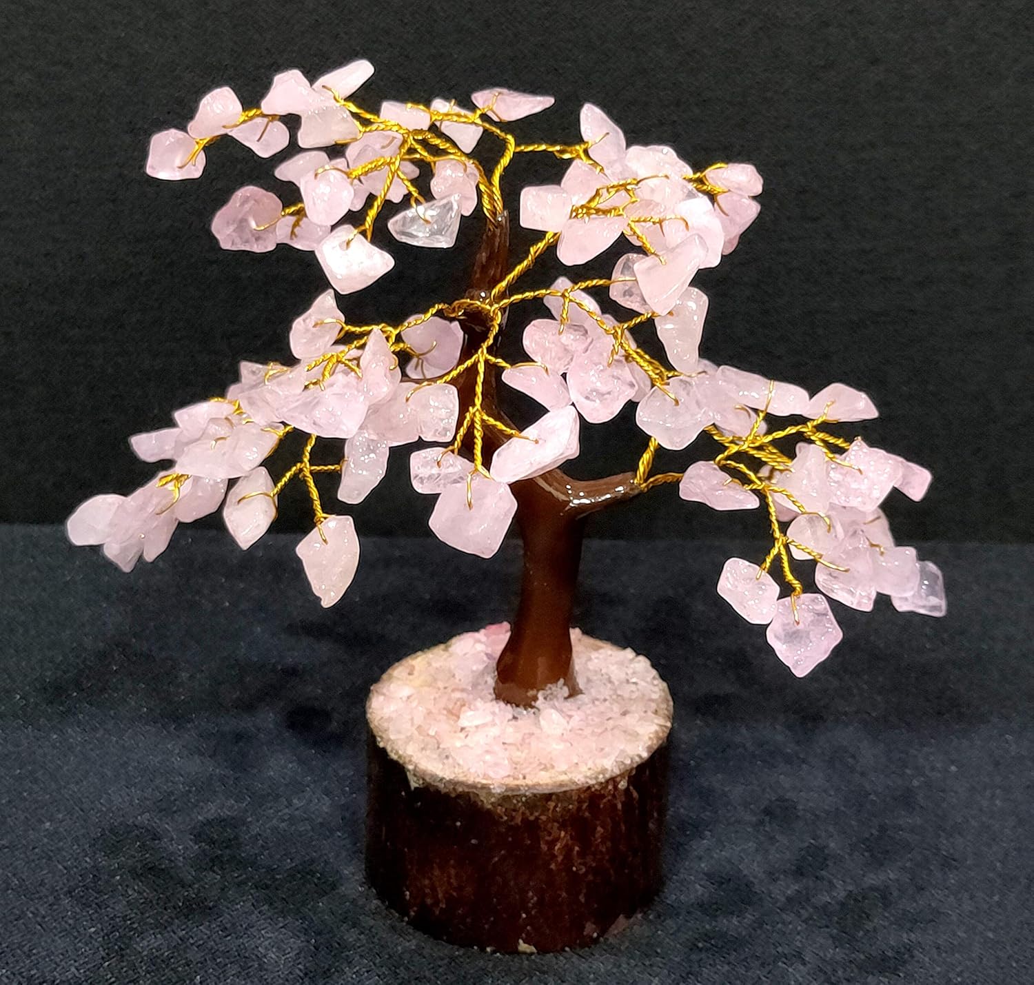 eSplanade Crystals Tree Healing Stones Seven Chakra Natural Healing Gemstone Bonsai Fortune Money Tree, Home Office Decor Spiritual Gift | Size 7-8 Inches