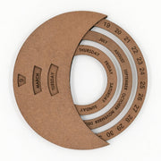 IVEI DIY MDF Circular Perpetual Calendar Wooden Craft - MDF Mini Wooden Calendar - Plain MDF Blank Calendar for Painting Wood Sheet Craft, Decoupage, Resin Art Work & Decoration (Round)