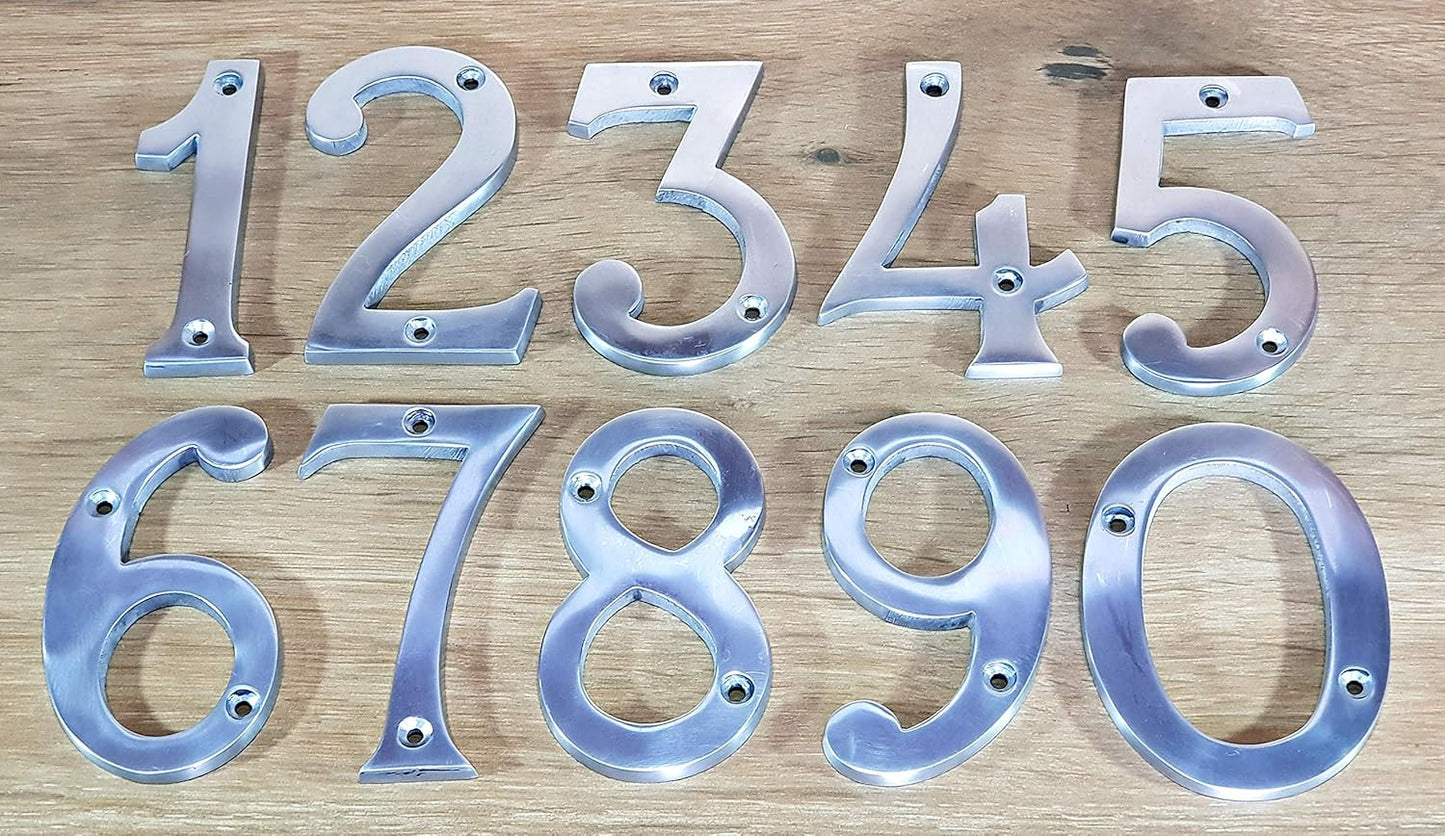 eSplanade 4" Aluminium House Hotel Door Number Plaque Sticky Numeric Numerical Digit 0-9 (8(Eight))