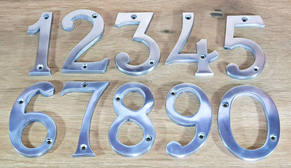 eSplanade 4" Aluminium House Hotel Door Number Plaque Sticky Numeric Numerical Digit 0-9 (3(Three))