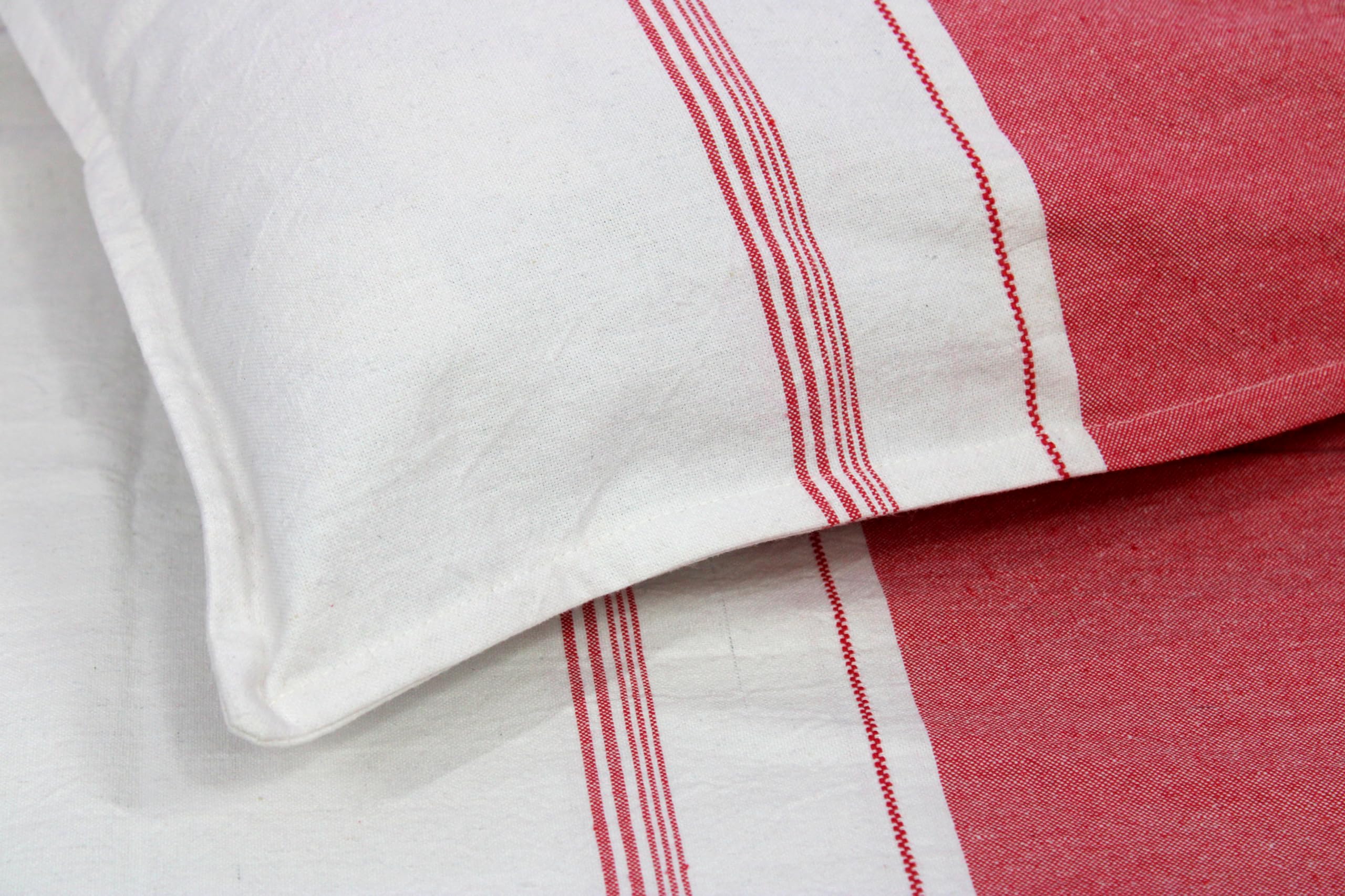 Premium 100% Cotton King Size Bedsheet Set - Minimalist Design - 110 x 105 Inches, with 2 Pillow Covers - 29 x 20 Inches