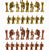 StonKraft Brass Wooden Chess Pieces Pawns Chessmen Figure Figurine Pieces Coins