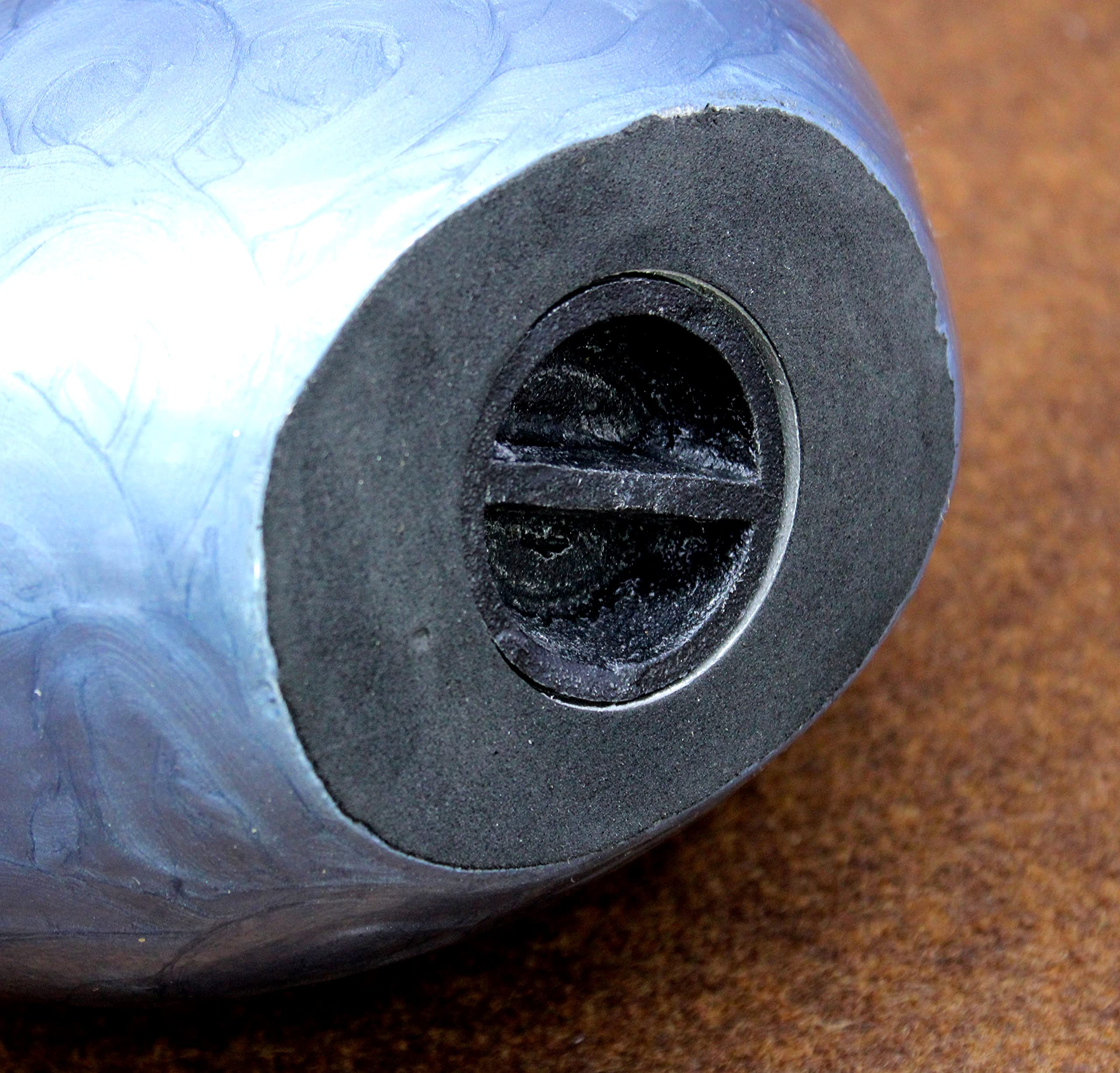 eSplanade Metal Cremation Urn Memorial Jar Pot Container | Full Size Urn for Ashes Funeral Burial | Teardrop Urns | Grey & white- 10" Inches