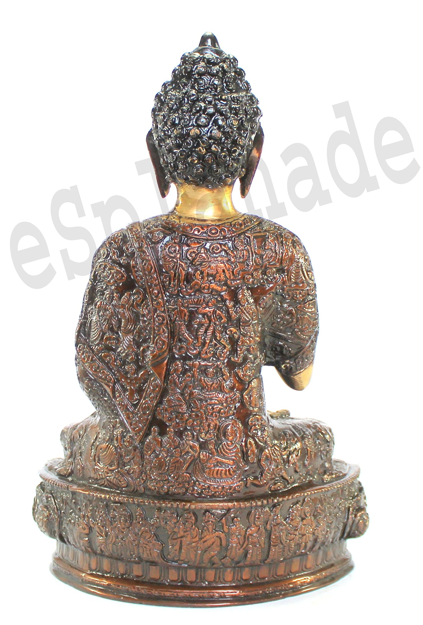 eSplanade Brass Buddha - Meditating Buddha - Showpiece | Home Decor | Brass Metal idol Statue Figurine Murti (Buddha Resting Big)