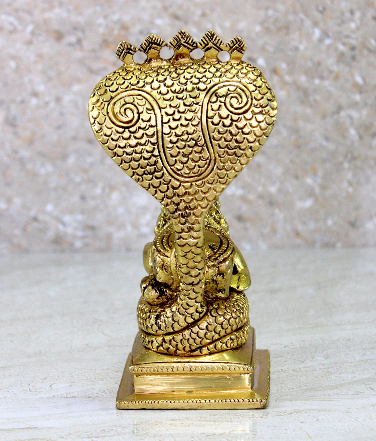 eSplanade Brass Sheshnag Nandi Statue Pooja Idols | Home Decor - Height 6" Inches