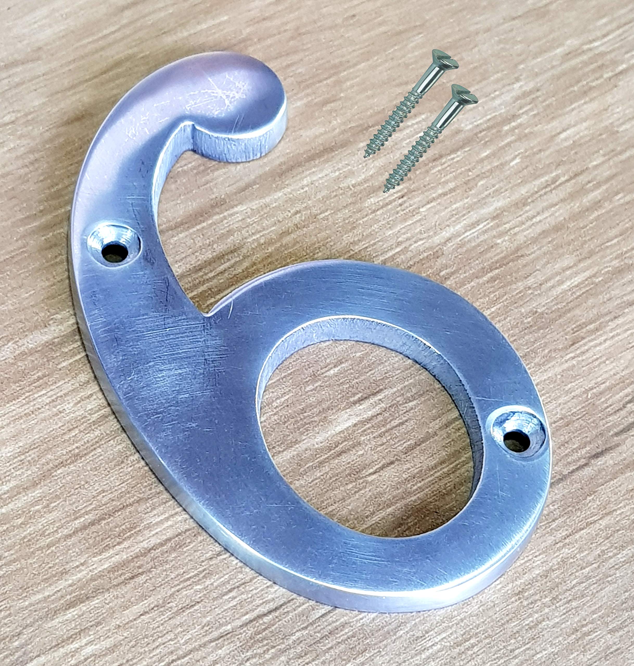 eSplanade 4" Aluminum House Hotel Door Number Plaque Sticky Numeric Numerical Digit 0-9