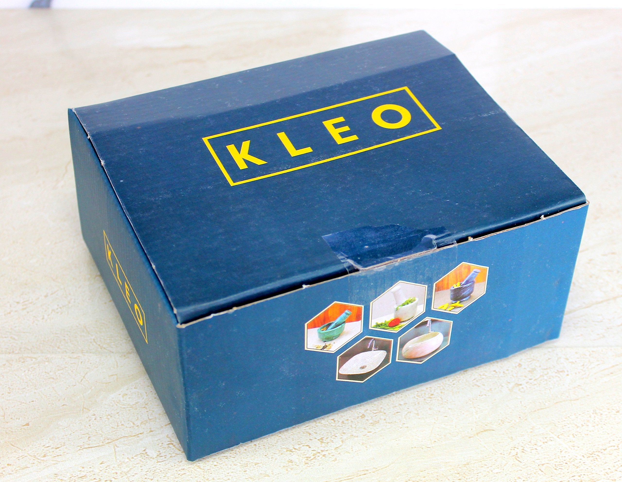 KLEO 3" Diameter Black Natural Stone Mortar and Pestle Set Spice, Medicine Pills Grinder Masher - Small Size (Black, White)