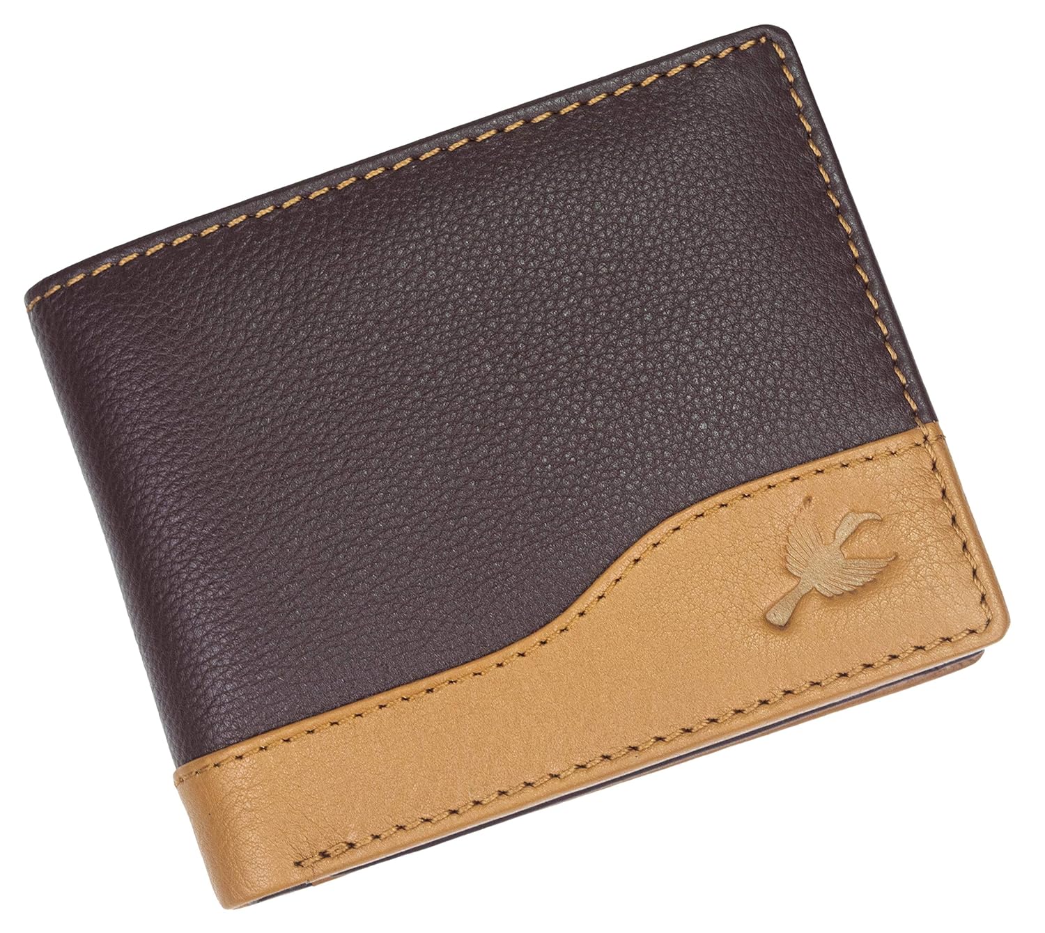 HORNBULL Men's Buttler Genuine Leather RFID Blocking Wallet (114 BRN)