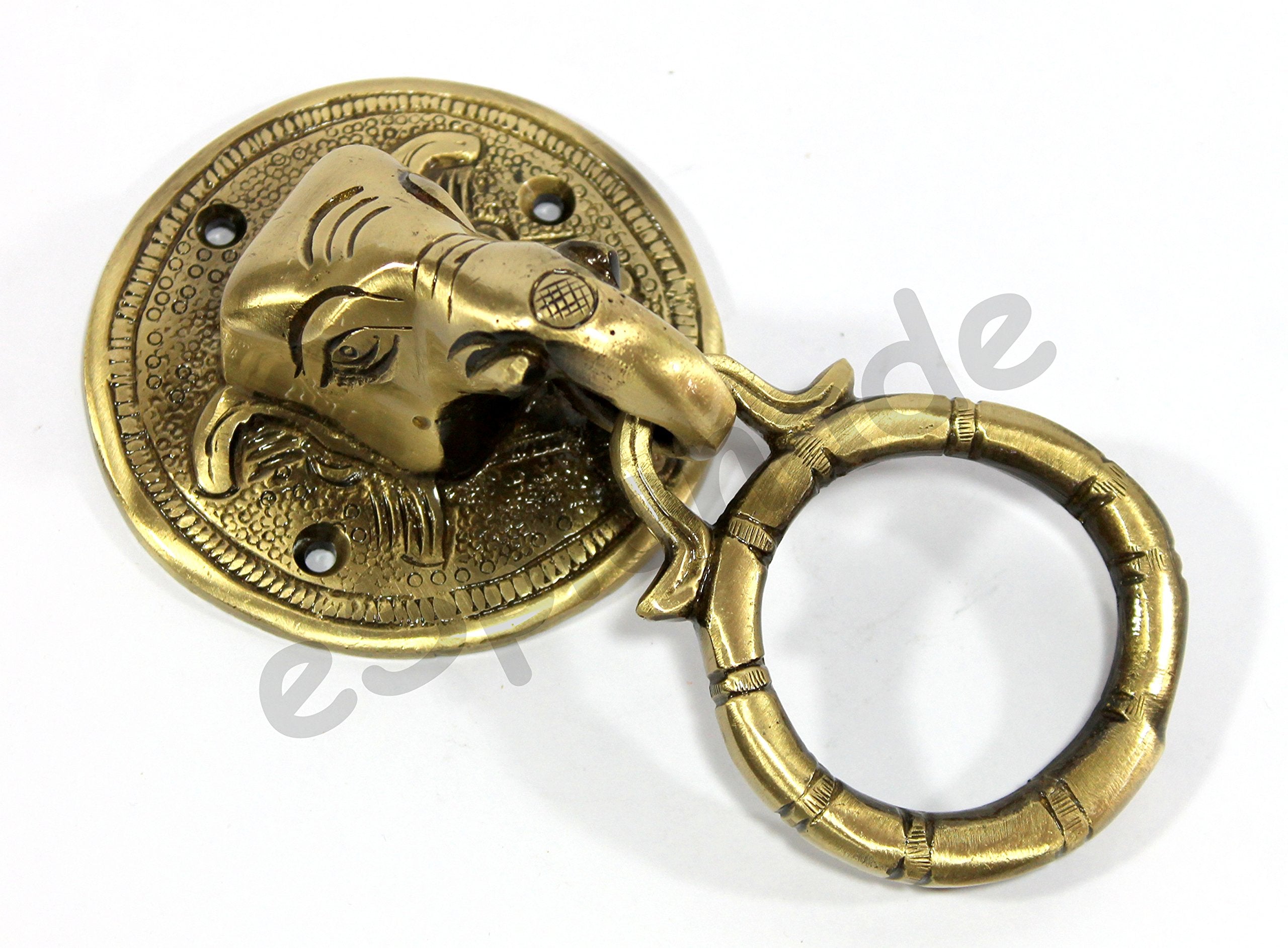 eSplanade Horse Rabbit Reindeer Elephant Brass Door Knockers | Door Decor Accessories | Brass Gate Knockers (Reindeer, Ganesh, Horse, Buddha, Elephant))