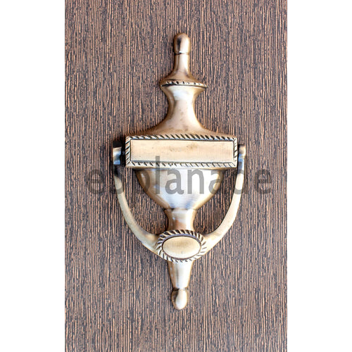 eSplanade Colonial Style Brass Door Knocker, Yellow