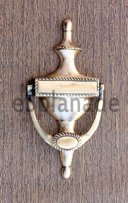 eSplanade Colonial Style Brass Door Knocker, Yellow