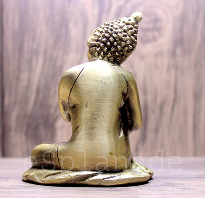 eSplanade Buddha Statue for Home Decor | Resin Palm Buddha Showpiece for Living Room, Meditation, Office Table Desk, Shelf | Tibetan Buddhist Idol | Zen or Yoga Figurine | Housewarming Gifts