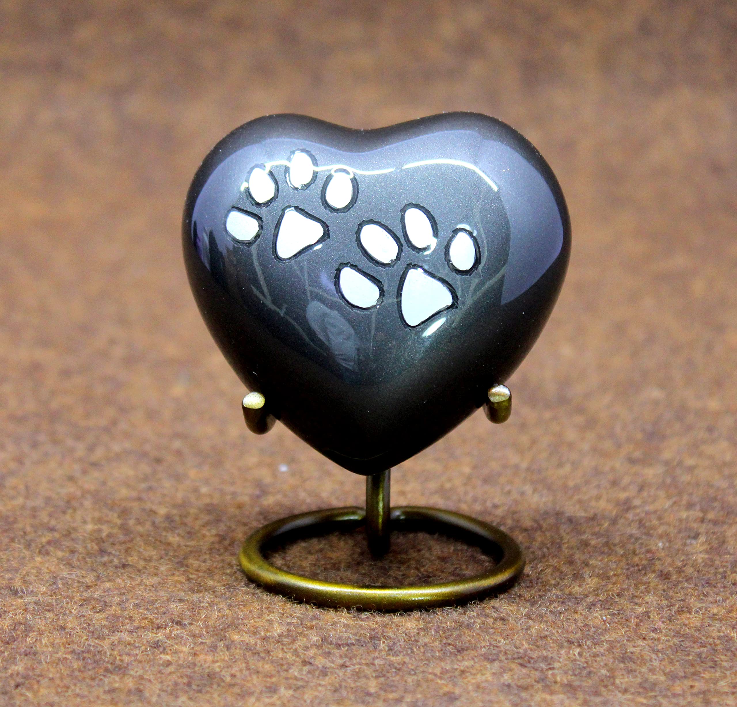 eSplanade cat Dog pet Cremation Mini Heart urn Keepsake Memorial | Small urn for Ashes Funeral Burial