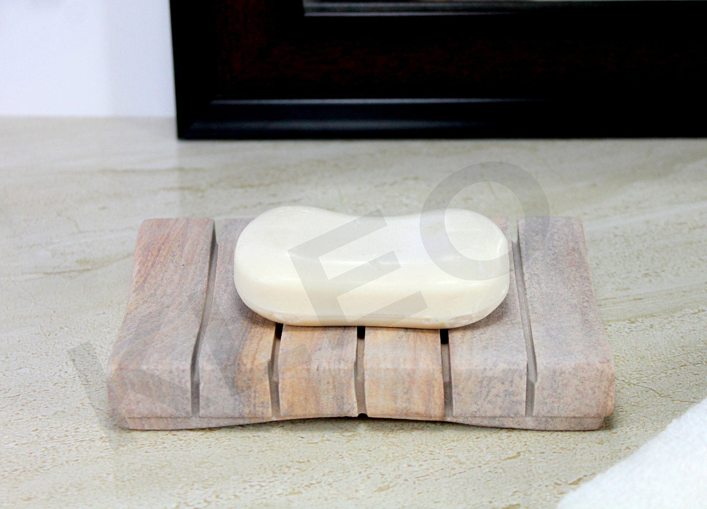 KLEO Soap Dish - Rigged Design | Water Absorbent | Soap Holder | Soap Tray | Soap Case | Luxury Bath Accessories