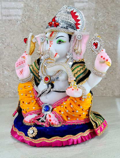 eSplanade Resin Ganesh Ganesha Ganpati Murti Idol Statue Sculpture | Pooja idols | Home Decor - 13.25" Inches - Big Size