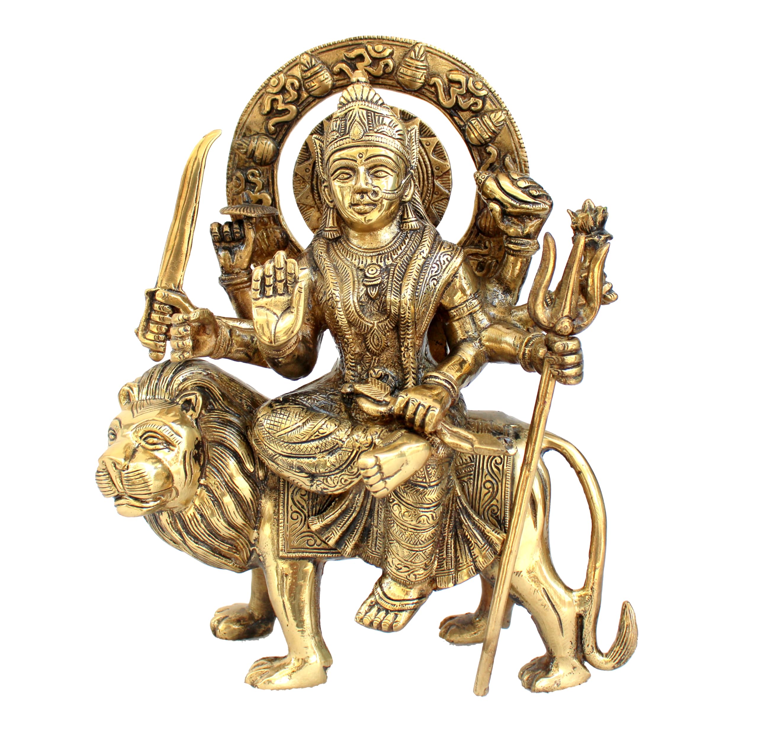 ESPLANADE Brass Maa Durga Idol, MATA Rani Idol, Statue, murti, moorti for Home Mandir, Home Décor, Showpiece, Gift for Family and Friends - 11.5 Inches