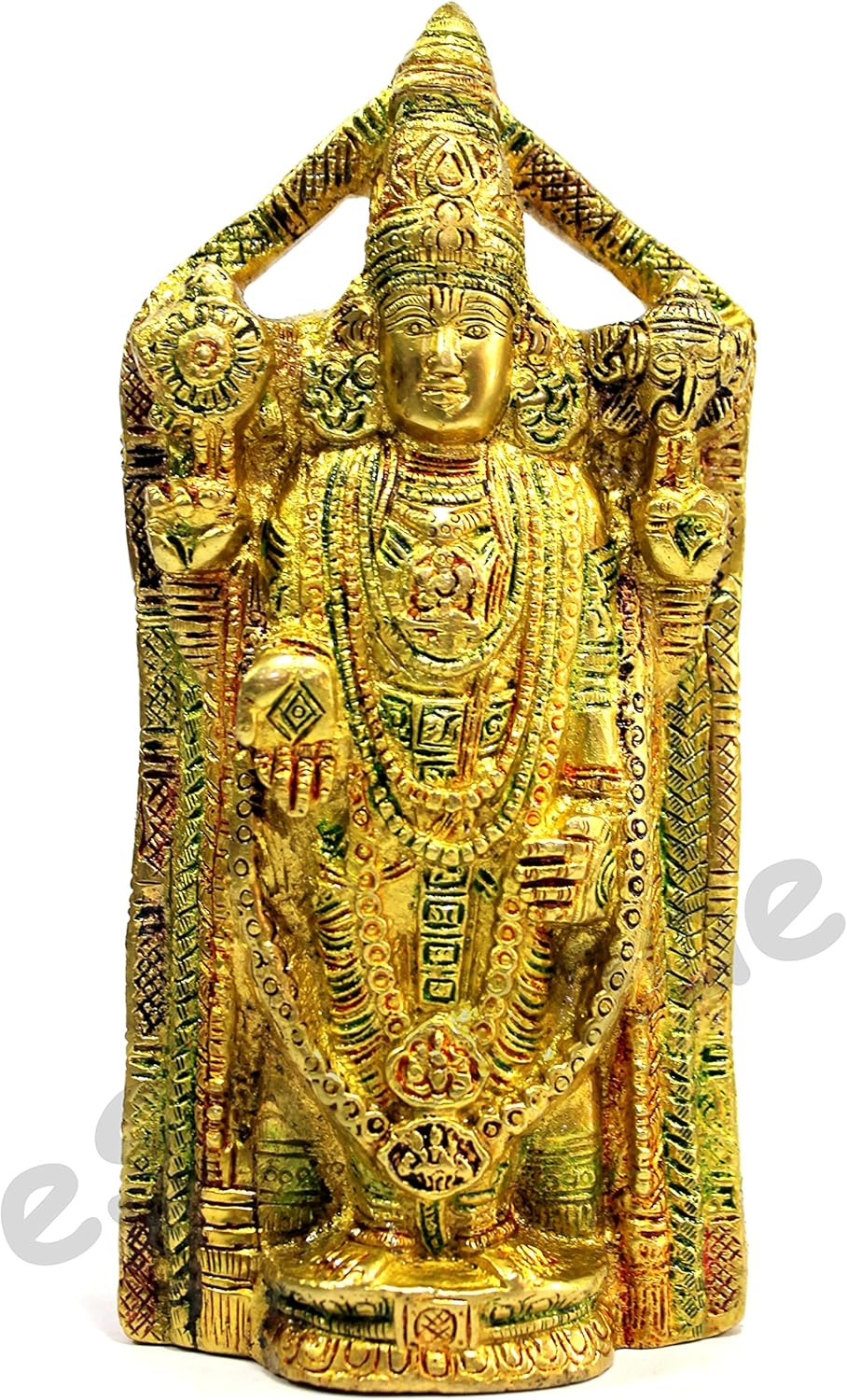 eSplanade - Brass Balaji Venkatesh Tirupati (Tirupathi Balaji) Pooja Mufti Idols or Statue for pooja, worship or Home Decor 7.75 inches