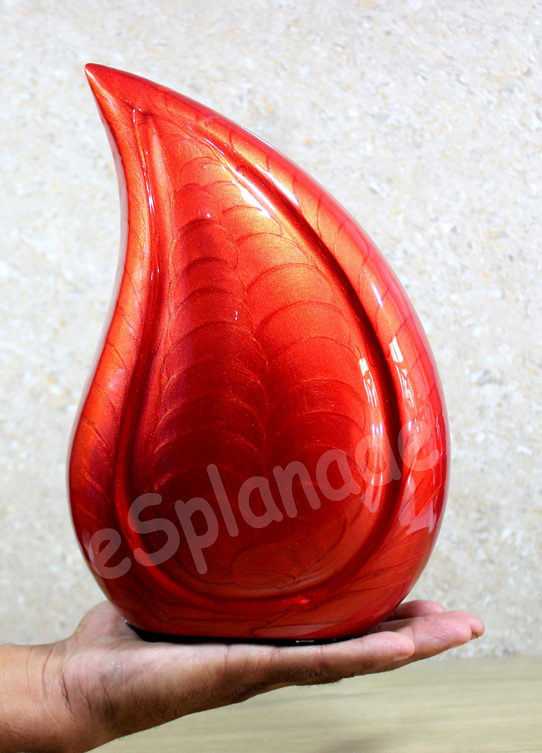 eSplanade Teardrop Cremation Urn Memorial Container Jar Pot | Cremation urn | Metal urn | Burial urn