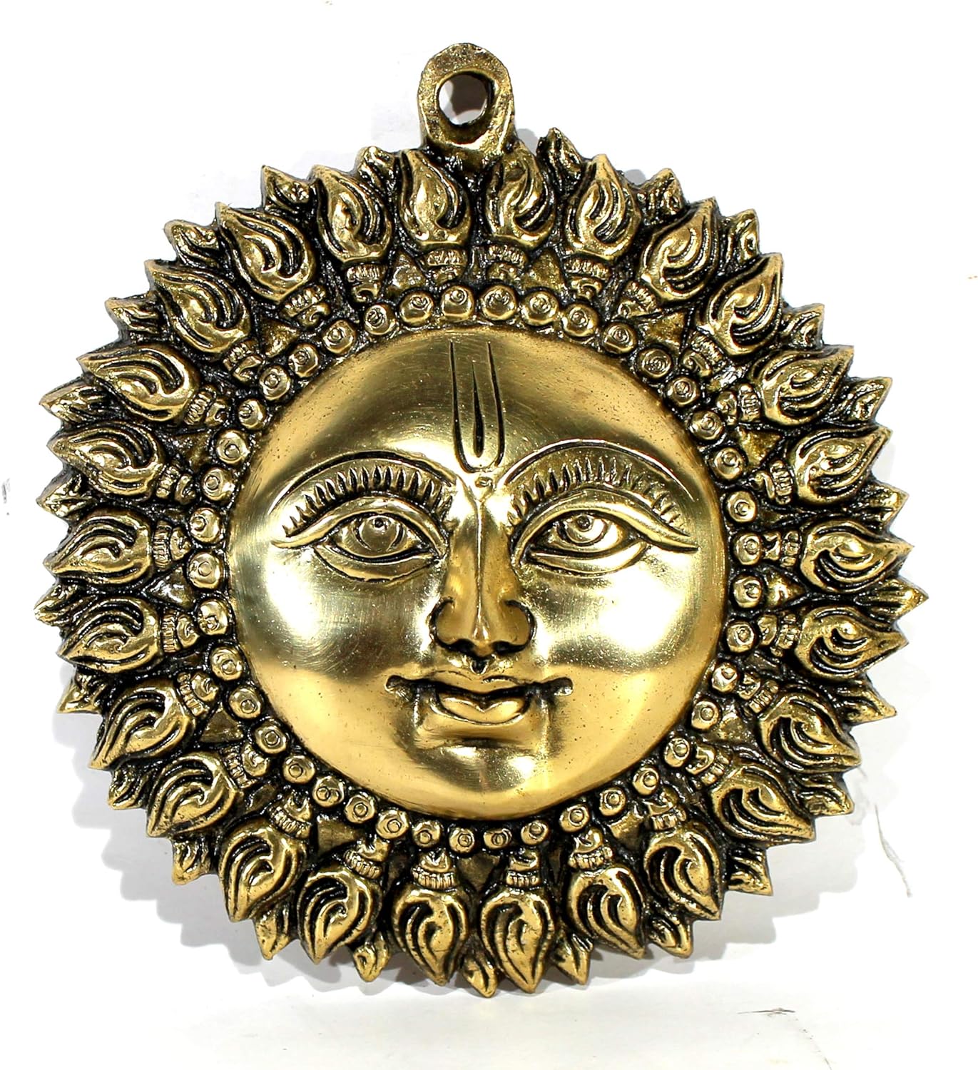 Brass Sun Surya Wall Sculpture Hanging Decor (6.25 Inch)