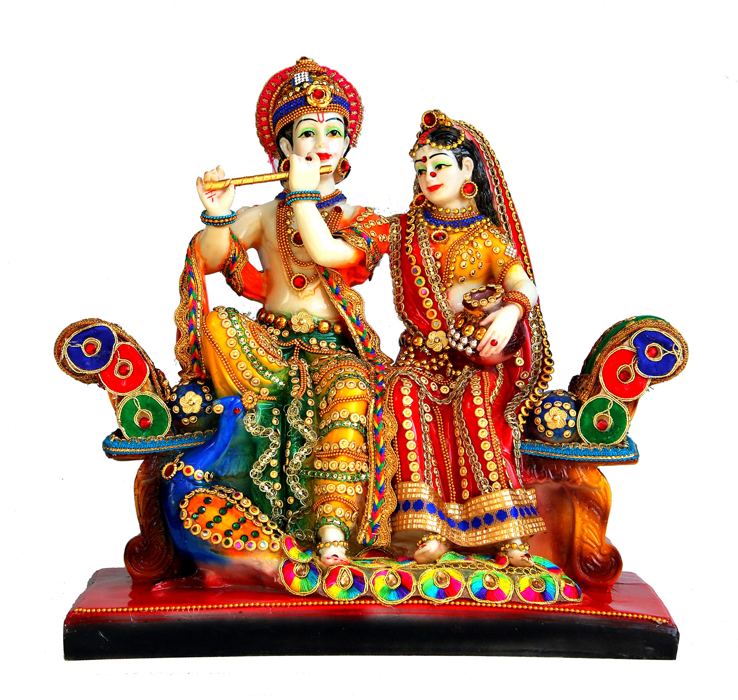 eSplanade Resin Radha Krishna Murti Idol Statue Sculpture for Home Temple and Decor