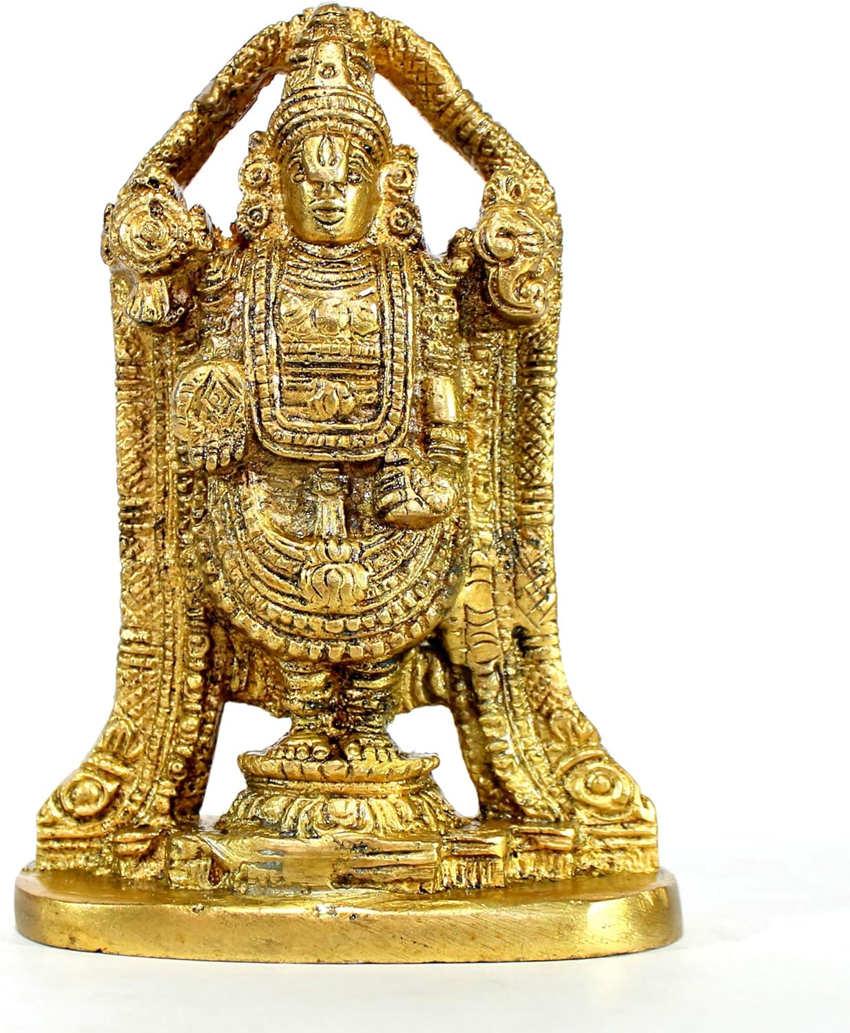 Esplanade - Brass Balaji Venkatesh Tirupati Statue (4.75", Standard, Golden)