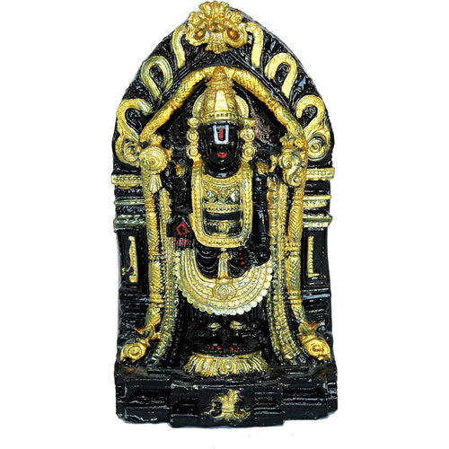 eSplanade Resin Balaji Venkatesh Tirupati Statue Murti Idol - 6 inches | Pooja Idols | Tirupathi Balaji | Home Decor