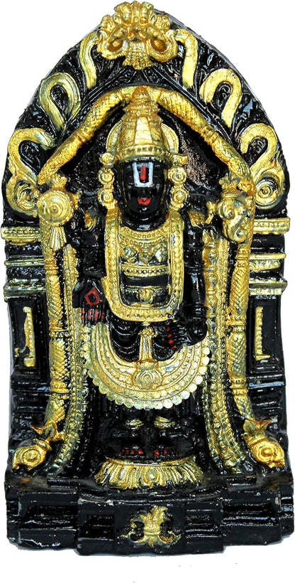 eSplanade Resin Balaji Venkatesh Tirupati Statue Murti Idol - 6 inches | Pooja Idols | Tirupathi Balaji | Home Decor