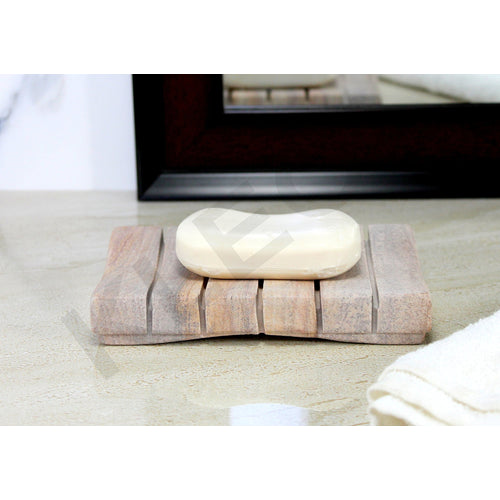 Natural Water Absorbent & Rigged Soap Dish Soap Holder made of Natural Stone - Unique Bath Bathroom Accessories