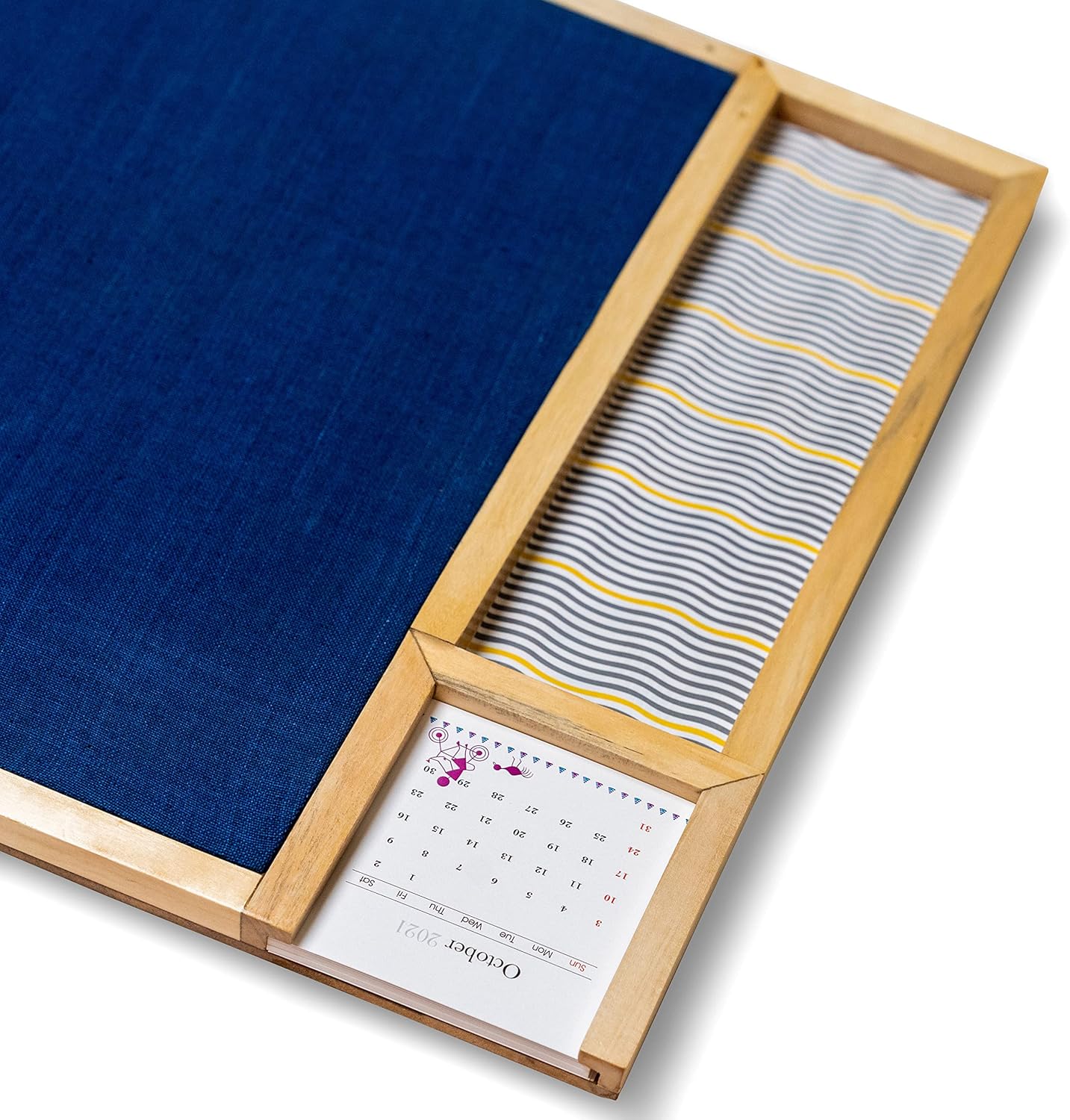 IVEI Combination Board with Magnet Board, Pin Board, Whiteboard & Calendar-Innovative Organizer for Kids and Adults with Magnets to Do Boards Gift for Home, Office, School- Set of 2 - Dark Blue, Grey