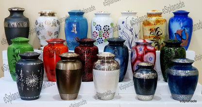 Esplanade Cremation Urn Memorial Container Jar Pot | Cremation Urns | Full Size Standard Urns (Butterfly)