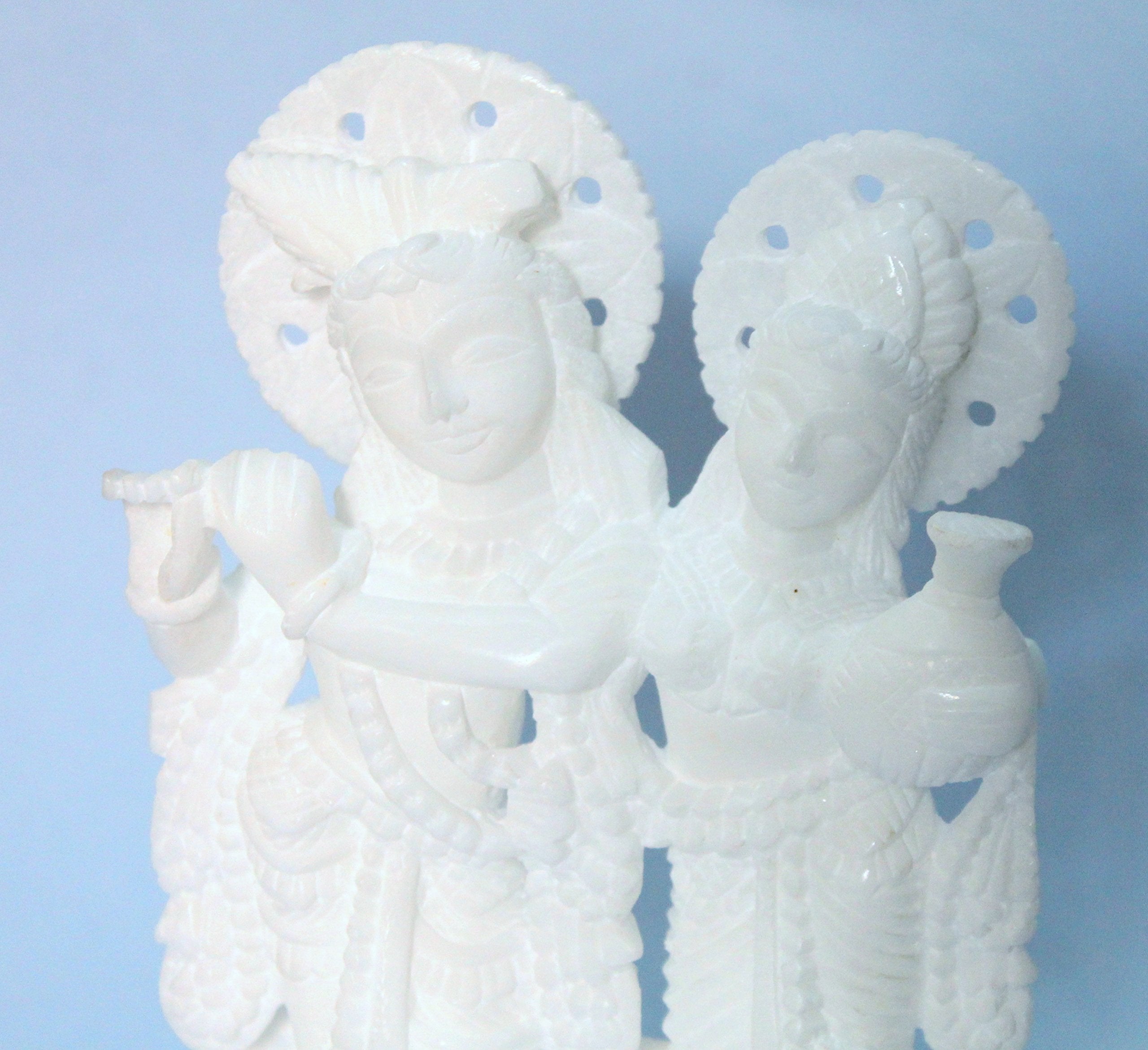 StonKraft - Radha Krishna Pair Murti Idol Statue Sculpture - Brass- Antique