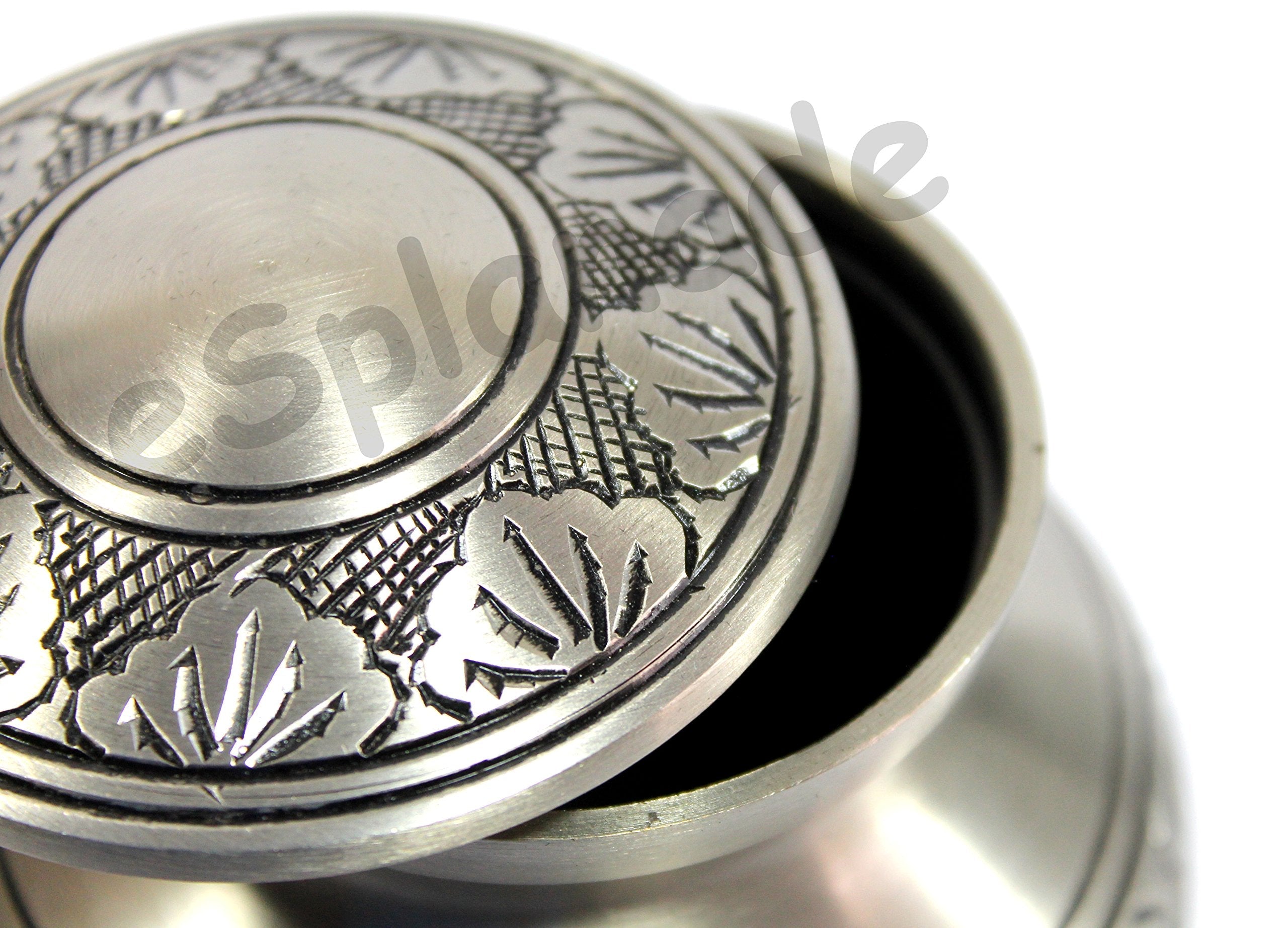 eSplanade Brass Cremation Urn Memorial Jar Pot Container | Medium Size Urn for Funeral Ashes Burial | Engraved Metal Urn | Multicolor- 6" Inches