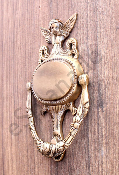 Esplanade Brass Guardian Angel Door Knocker Design - Copper