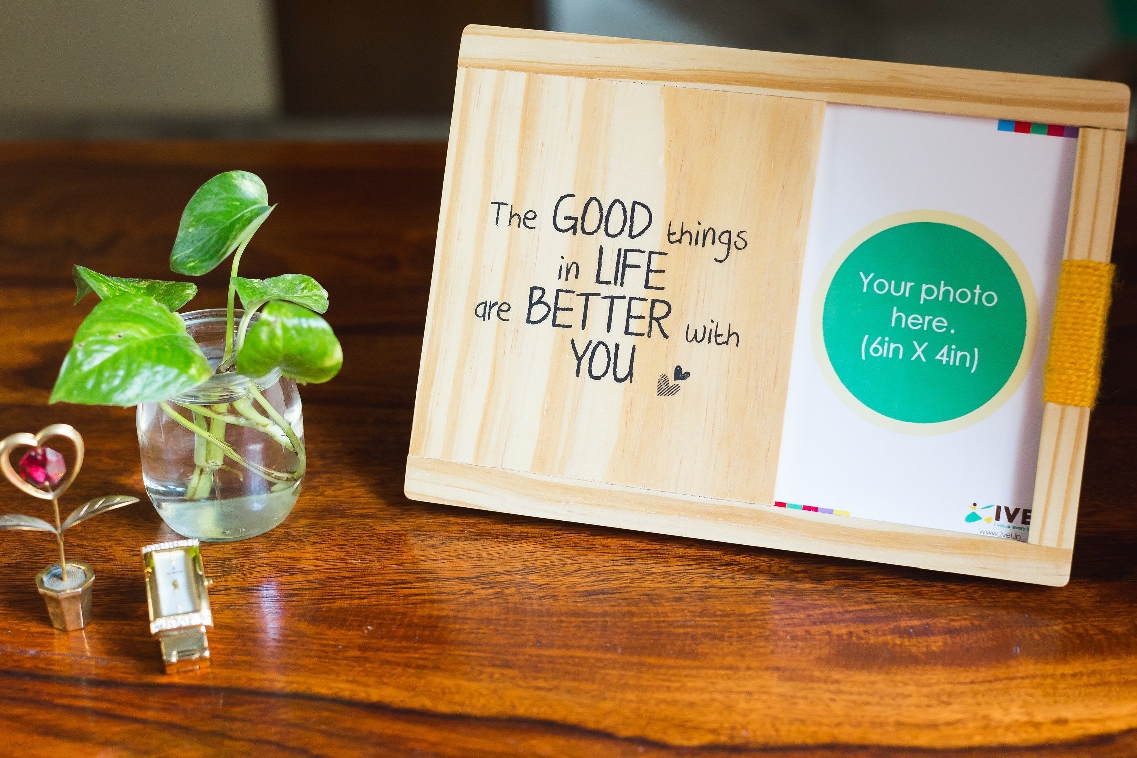 IVEI wooden photoframe for wall and desk - Memories - picture quote - gifts for photographer - souvenir gifts - farewell gifts