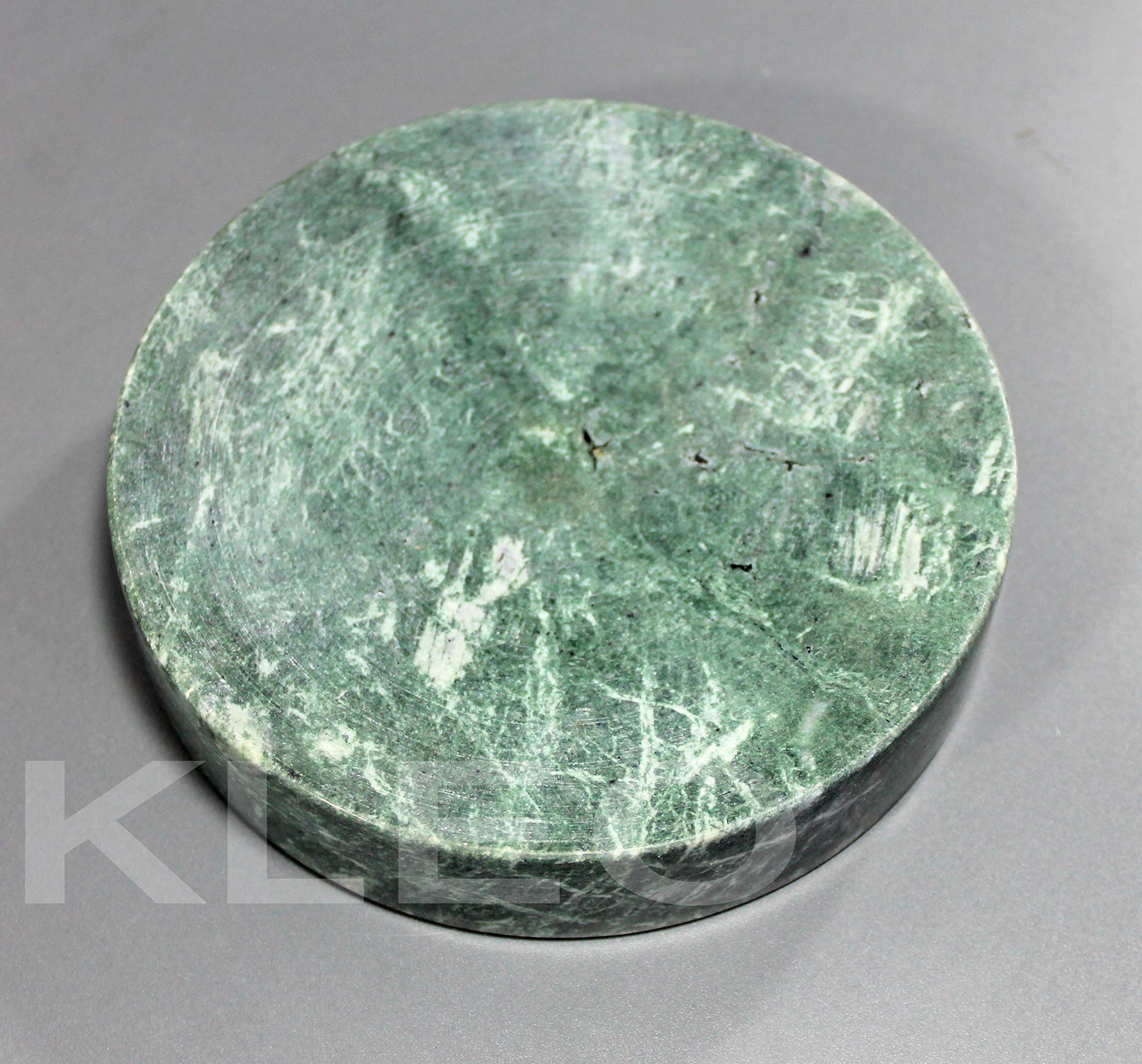 KLEO Natural Stone Soap Dish Soap Holder Bath Accessories for Bathroom, Tub or Wash Basin Accessories (Chocolate, Grey, White, Green)