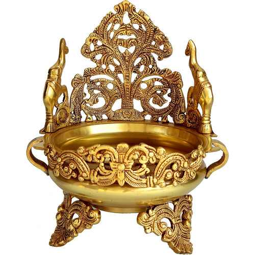 eSplanade - Ethnic Design Decorative Brass Urli Traditional Bowl Showpiece | Home Decor |